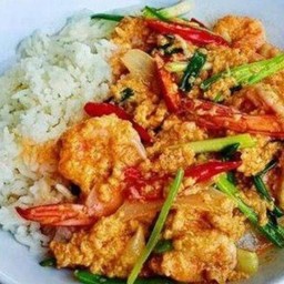 ข้าวผัดผงกะหรี่ทะเล