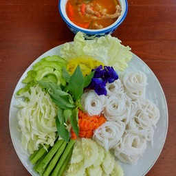 ขนมจีน น้ำยาป่าตีนไก่ (สูตรนัวๆ ปลาร้า)