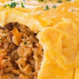 ข้าวผัดกุ้งราดไข่ข้น