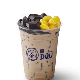 นมสดเฉาก๊วยแป๊ะก๊วยเย็น (แก้ว)