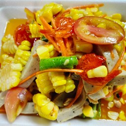 ตำไทยข้าวโพดหมูยอ