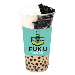 เดอะทรีชานม (ชานมใส่ไข่มุก+พุดดิ้งนมสด+เฉาก๊วย)