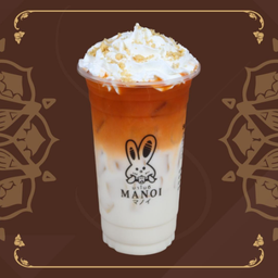 ไทยนวล (ชาไทยนมสดวานิลลา +วิปครีม)