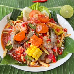 ยำกุ้ง+ไข่แดงเค็ม