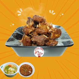 🥇ซี่โครงหมูทอดกระเทียม ขนาด 300g👍🏻