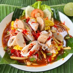 ยำหมึก+หมูยอ