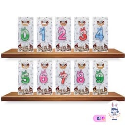 เทียนตัวเลข แบบโบว์