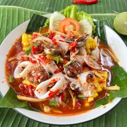 ยำหมึก+หอยแครง