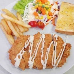 สเต็กไก่กรอบ