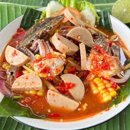 ยำปูม้า+หมูยอ