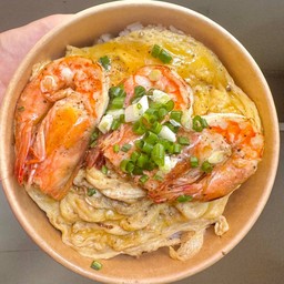 ไข่ข้นกุ้งราดข้าว