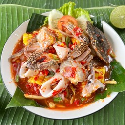 ยำหมึก+ปูม้า