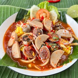 ยำหอยแครง+หมูยอ