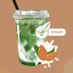 ชาเขียวมัทฉะ นมอัลมอนด์