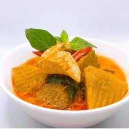 แกงเผ็ดฟักทองใส่ไก่