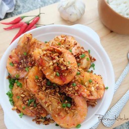ข้าวกุ้งคั่วพริกเกลือ