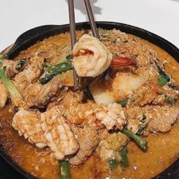 สุกี้ทะเล กุ้ง+หมึก สูตรโบราณ