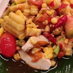ตำข้าวโพดไข่เค็ม