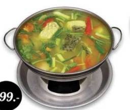 ปลากะพงต้มขมิ้น (หม้อ)