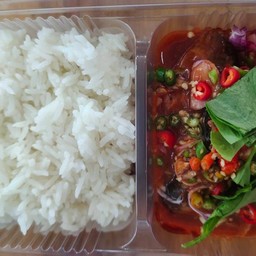 ข้าว+ ยำปลากระป๋อง