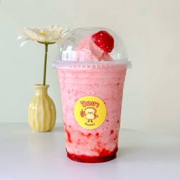 นมสดสตรอว์เบอร์รีปั่น