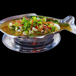 ปลาหมึกนิ่งมะนาว (หม้อไฟ)