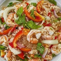 ยำวุ้นเส้นหมูสับ&กุ้ง