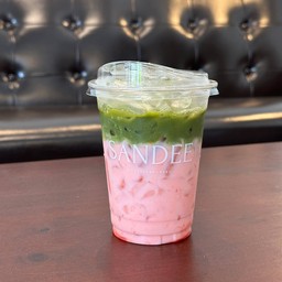 Matcha strawberry milk