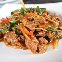 ผัดเผ็ดเก้ง   กวาง   เนื้อ