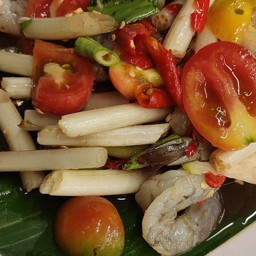 ตำไหลบัวกุ้งสด