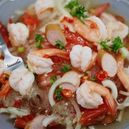 ยำวุ้นเส้นกุ้งสด