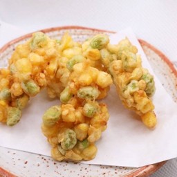 Corn&Green Soybean Tempura (4pcs)