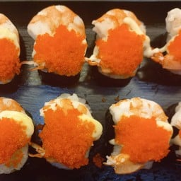 กุ้งโค้งมายองเนสไข่กุุ้ง