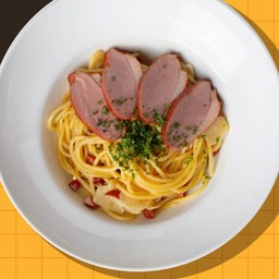 สปาเก็ตตี้ผัดอกเป็ดรมควัน (L)