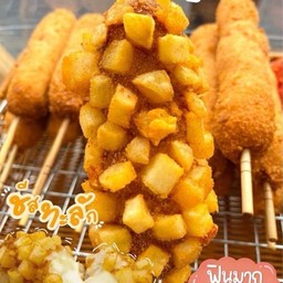 คอร์นดอก ดับเบิ้ลชีส ใส้กรอก เฟรนช์ฟราย