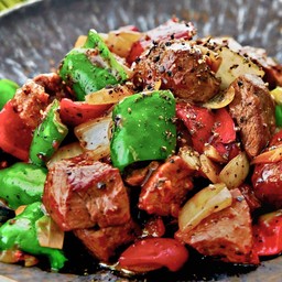 Black Pepper Sauce Stir-Fry + Drink