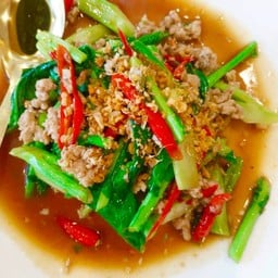 ผัดคะน้าหมูสับ(กับข้าว)