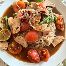 ตำเส้นเล็กหมูยอ