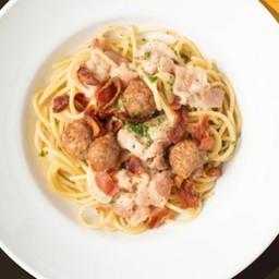 สปาเก็ตตี้ผัดไส้กรอกอิตาเลียน (S)