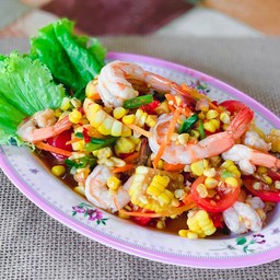 ตำข้าวโพดกุ้งสุก