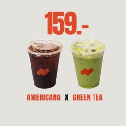 เเมริกาโน่+ชาเขียว