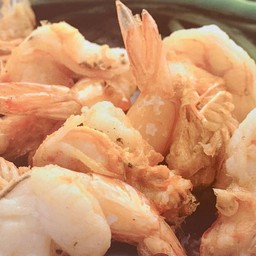 กุ้งซีอิ้วคะน้ากระทะ (ทวีชัย)