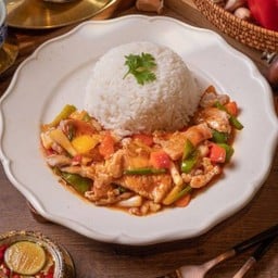 K55. ข้าวผัดเปรี้ยวหวานหมู