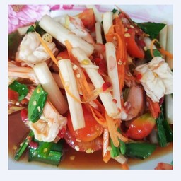 ตำไหลบัวกุ้งสุก