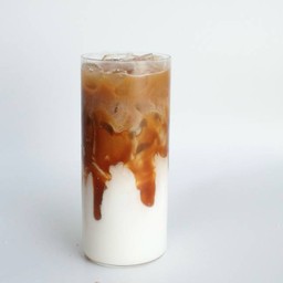 Iced Pink Salted Caramel Latte