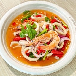 ยำทะเล (หมึกกุ้ง)