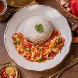 K54. ข้าวผัดเปรี้ยวหวานไก่
