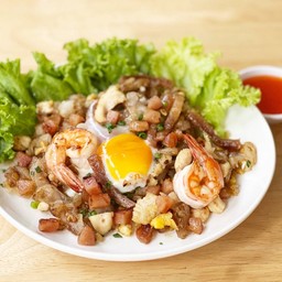 N 014 ก๋วยเตี๋ยวคั่วงี่เง่าไข่อบ(ใส่ทุกอย่างตามใจเชฟ)