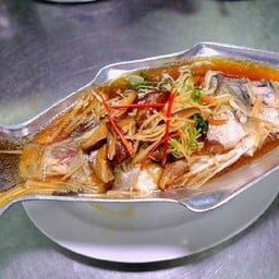 B7 ปลากระพงนึ่งซีอิ๊ว