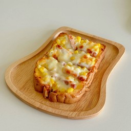 ปังแผ่นข้าวโพดแฮมชีส